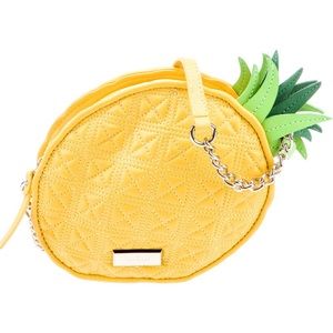 Kate Spade Wing It Leather Pineapple Crossbody Novelty Bag
